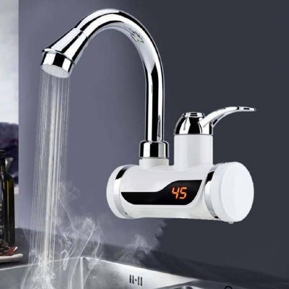 Tankless digital hot water tap with display